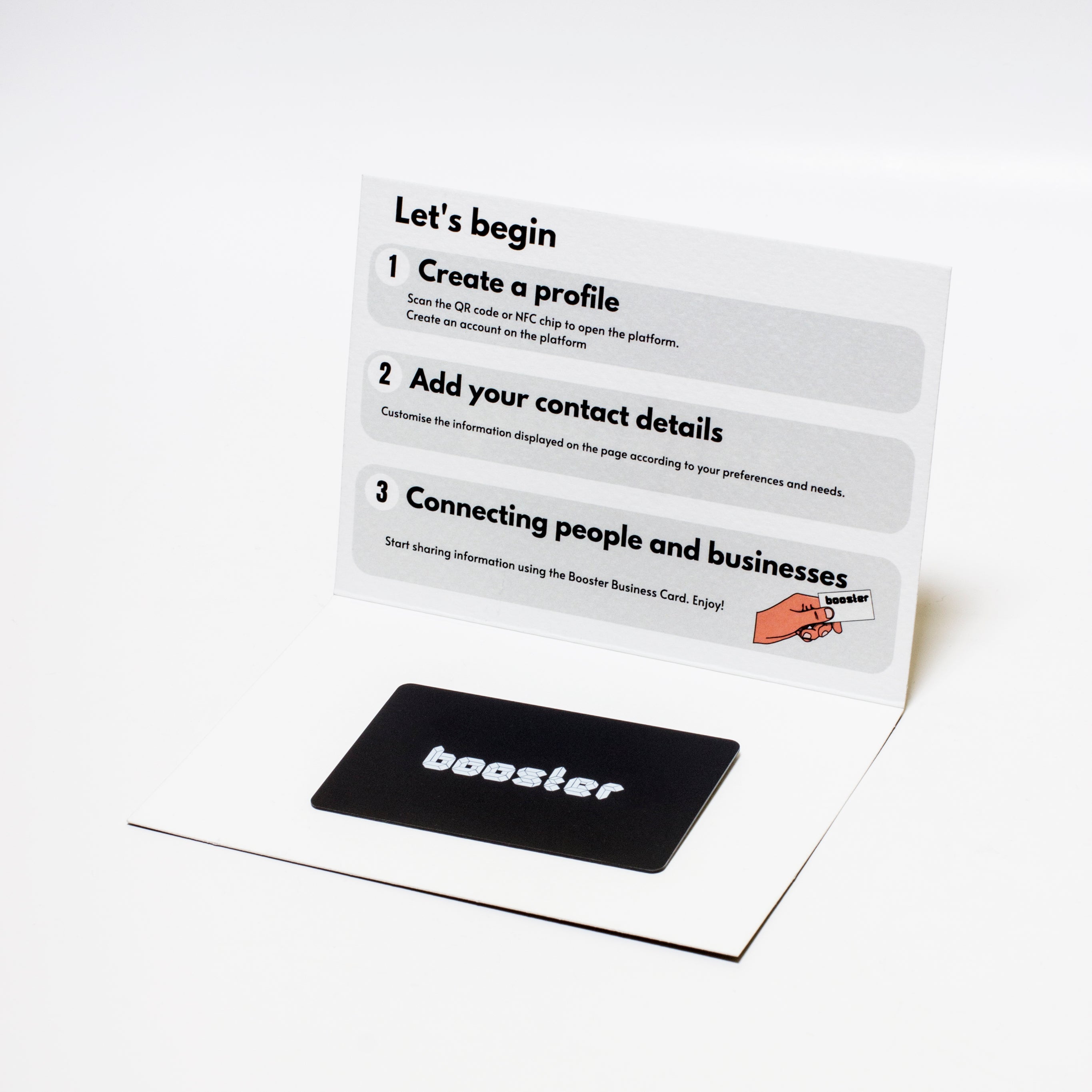 Carte de vizitÄ digitalÄ Booster - Card inteligent NFC - atingeČi pentru a partaja
