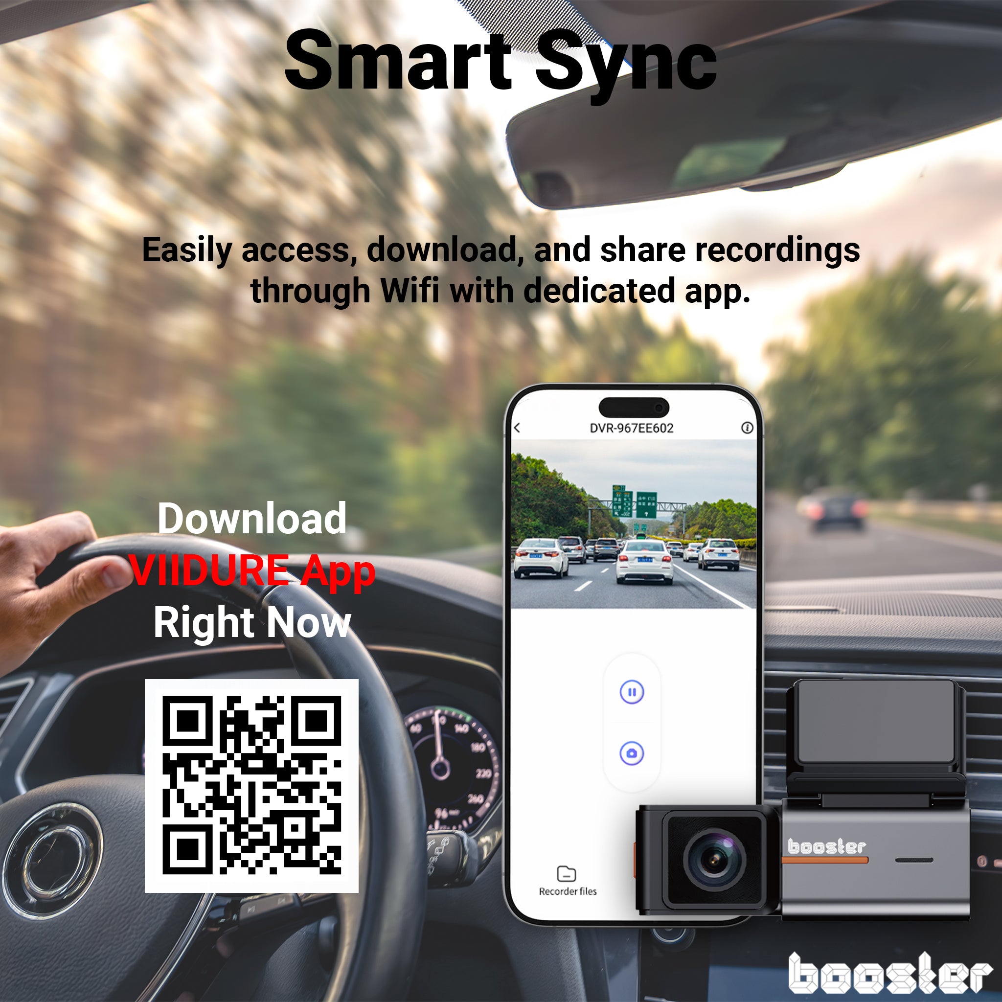 Booster SafeDrive Pro - DashCam 4K GPS si WIFI