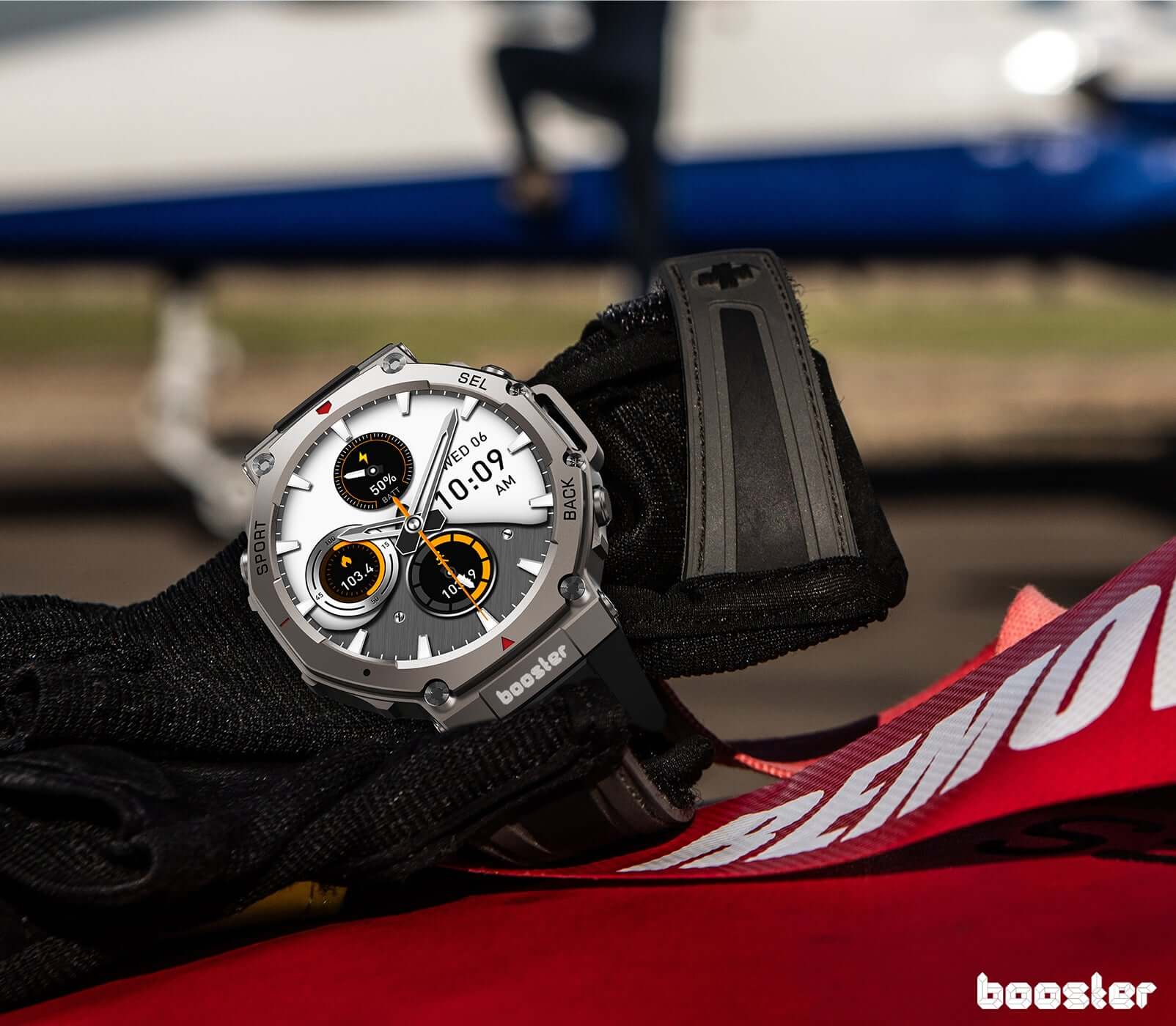 Booster Military – Ceas Smartwatch Rezistent, GPS, Monitorizare Ritm Cardiac, Fitness și Sport Outdoor