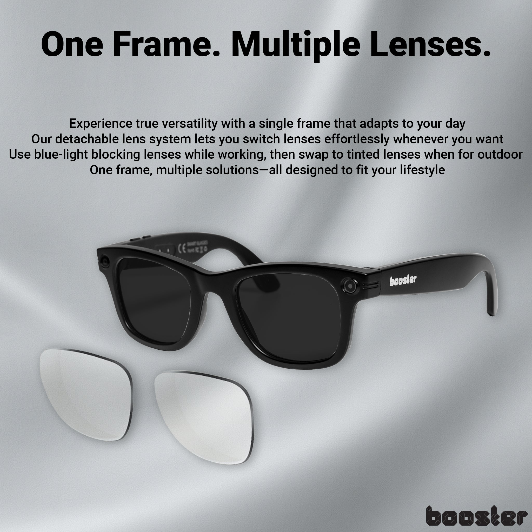 Booster Vision Pro™ – AI Smart Glasses