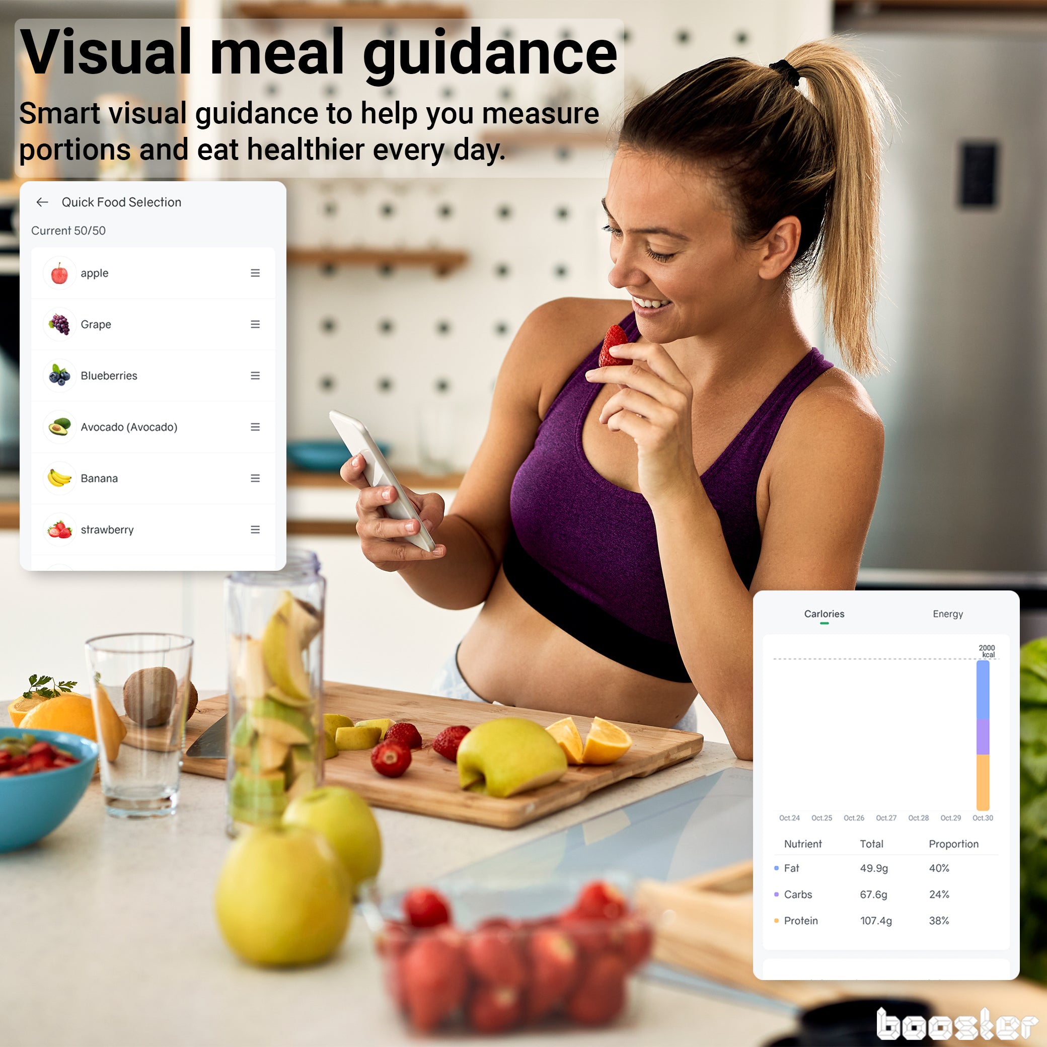 Cantar de bucatarie inteligent Booster™ SmartSense