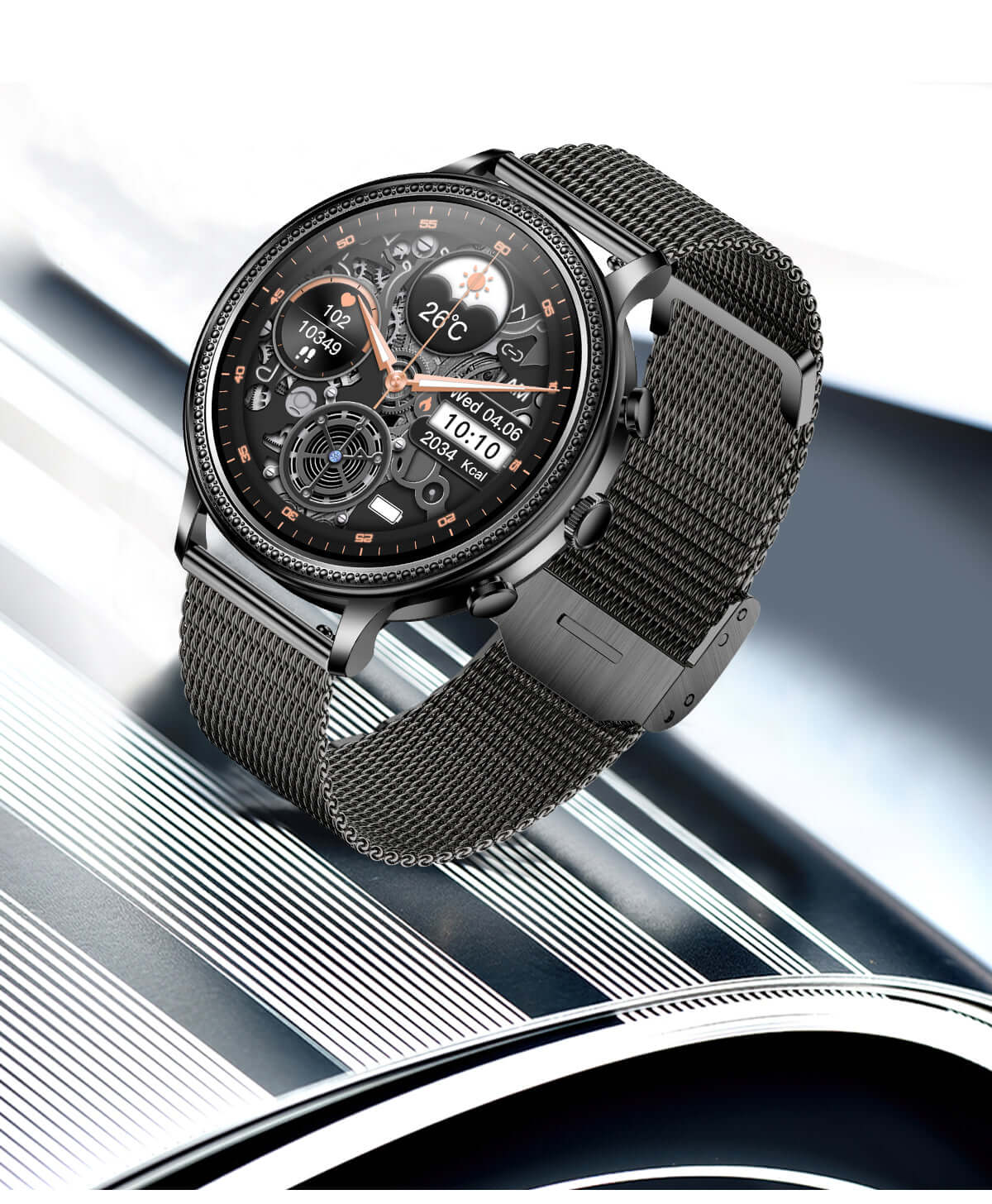 Booster Elegance Watch for Women – Smart Watch with Bluetooth Calls, Health Monitoring and Elegant Design