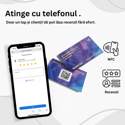 Card NFC pentru recenzii Google