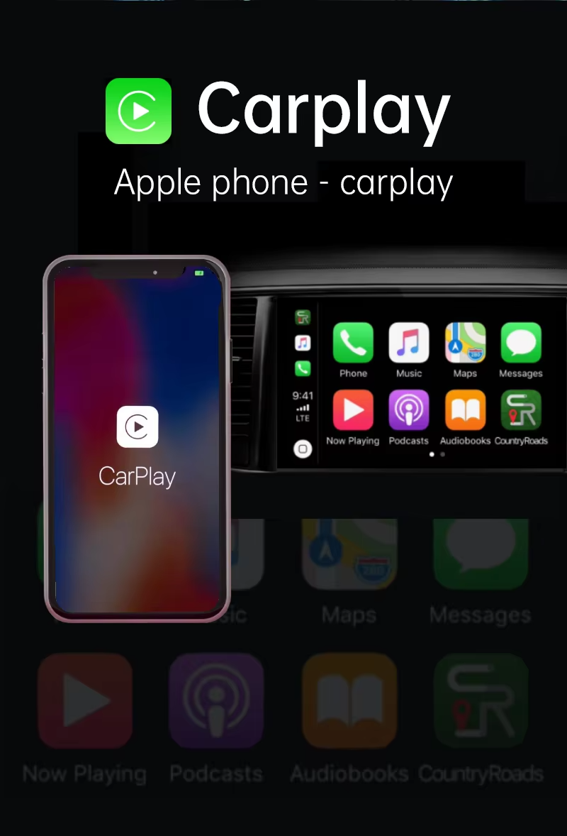 Adaptor Wireless Booster Car pentru CarPlay și Android Auto, Plug and Play, Compatibil cu iPhone și Android
