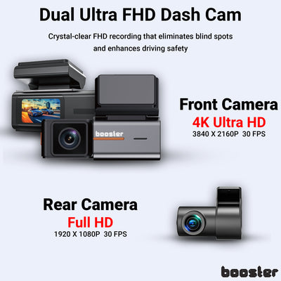 Booster SafeDrive Pro - DashCam 4K GPS si WIFI