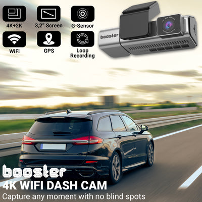 Booster SafeDrive Fisheye – Camera auto 4K cu GPS și WiFi