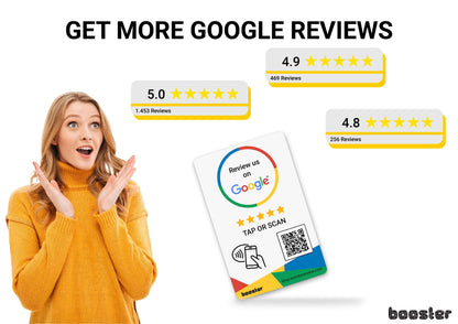 Carduri Google Review Tap Booster - Tap pentru recenzii instantanee - stimulează recenziile de afaceri