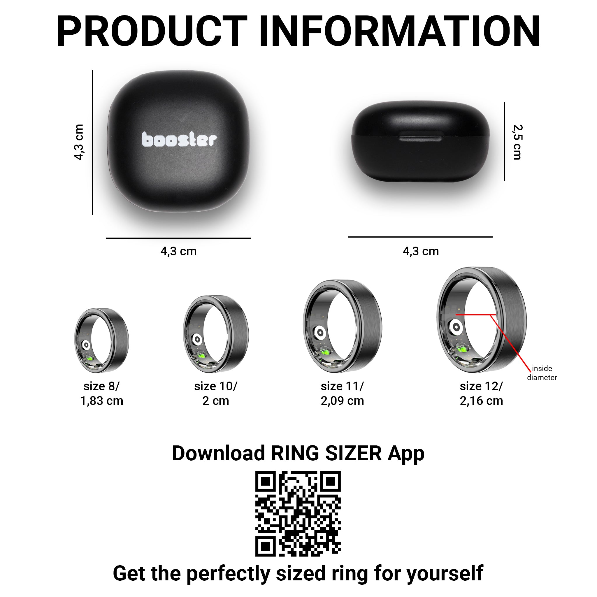 Design modern Booster Ring din titan