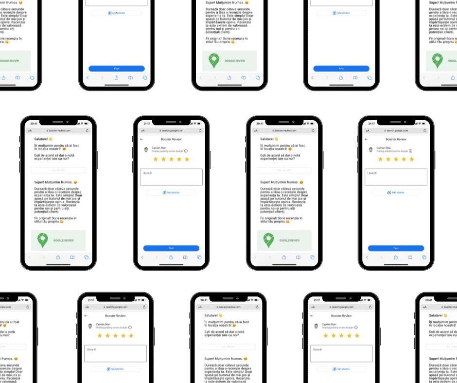 Booster Card pentru Google - soluția pentru obținerea mai multor recenzii pozitive