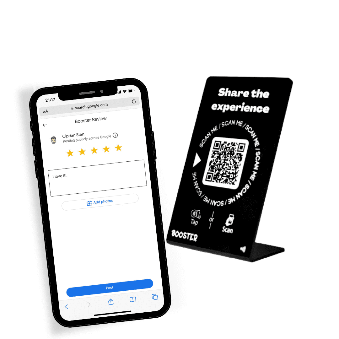 Stand pentru recenzii Google | Cumpără pentru recepție