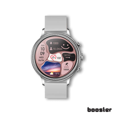Booster Elegance Watch pentru Femei – Ceas Inteligent cu Apeluri Bluetooth, Monitorizare Sănătate și Design Elegant