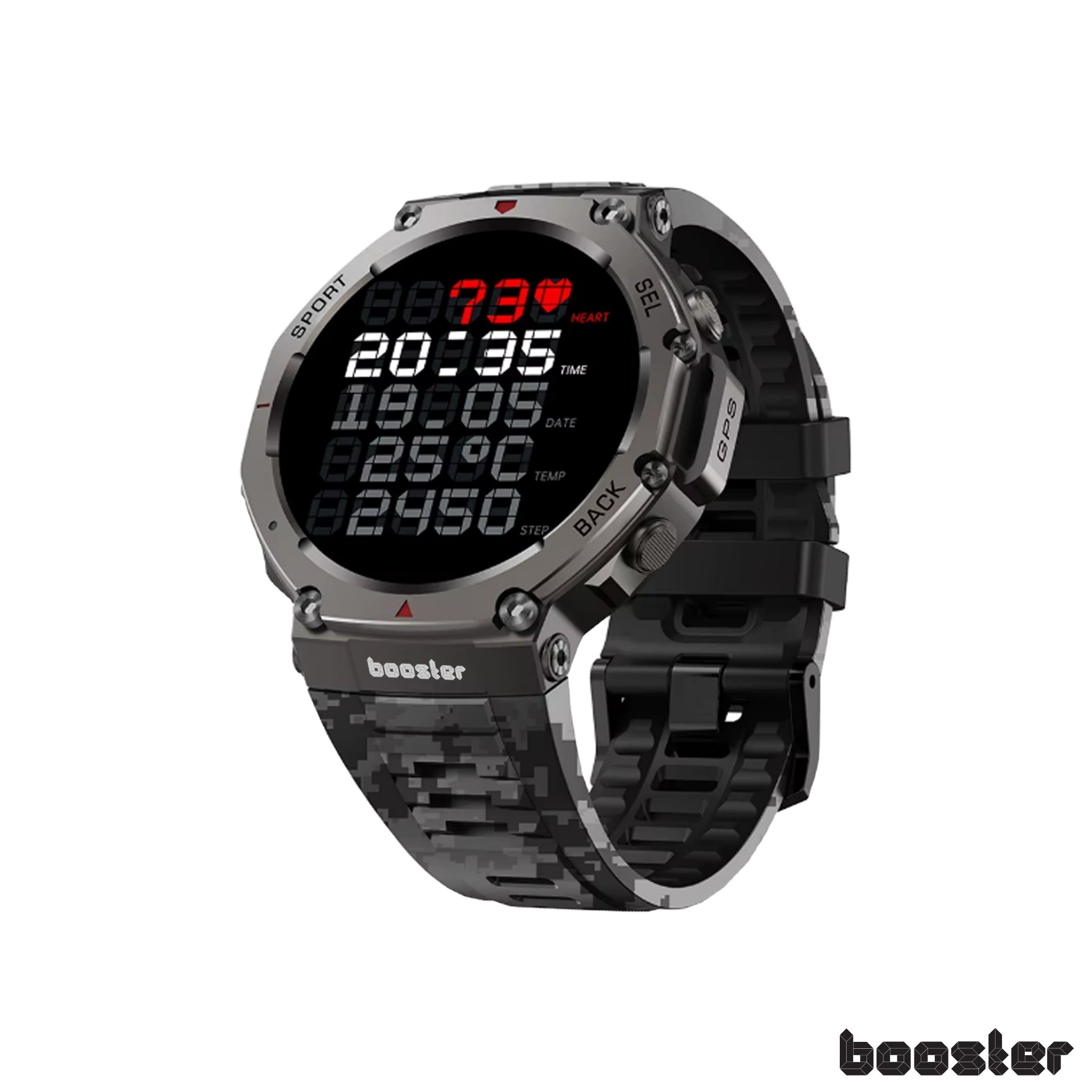 Booster Military – Ceas Smartwatch Rezistent, GPS, Monitorizare Ritm Cardiac, Fitness și Sport Outdoor