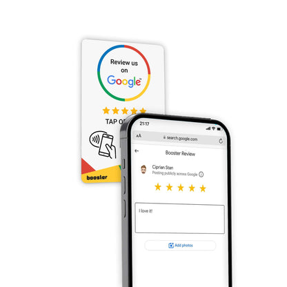 Carduri Google Review Tap Booster - Tap pentru recenzii instantanee - stimulează recenziile de afaceri