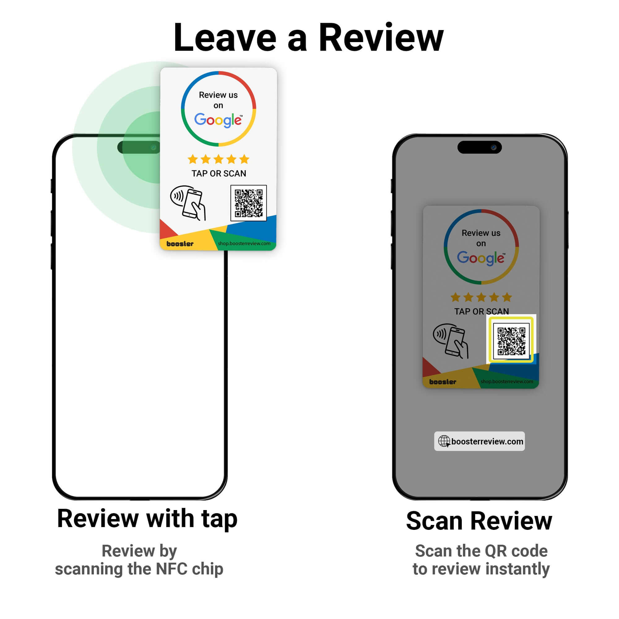 Carduri Google Review Tap Booster - Tap pentru recenzii instantanee - stimulează recenziile de afaceri